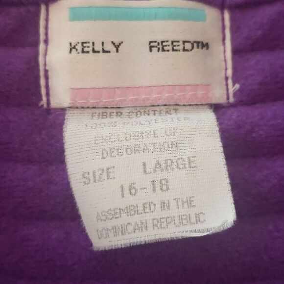 Vintage Kelly Reed Purple Fleece Robe Sz L (16-18) - Picture 3 of 4